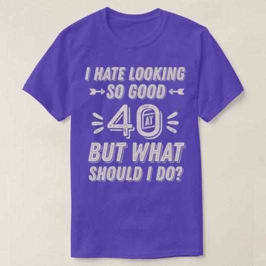 彼女の40結婚誕生日F彼のための40周年 Tシャツ (デザイン正面)