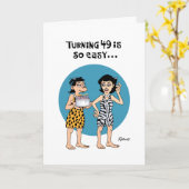 彼女の49誕生日グリーティングカード カード (黄色い花)