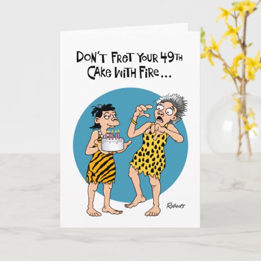 彼女の49誕生日 カード (黄色い花)