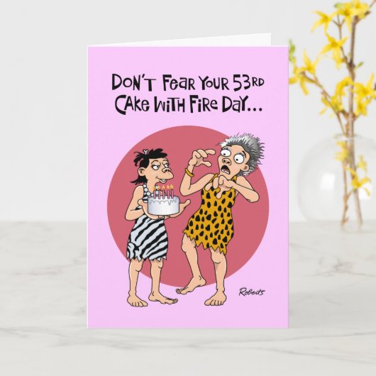 彼女の53誕生日 カード (黄色い花)