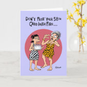 彼女の58誕生日カード カード (黄色い花)