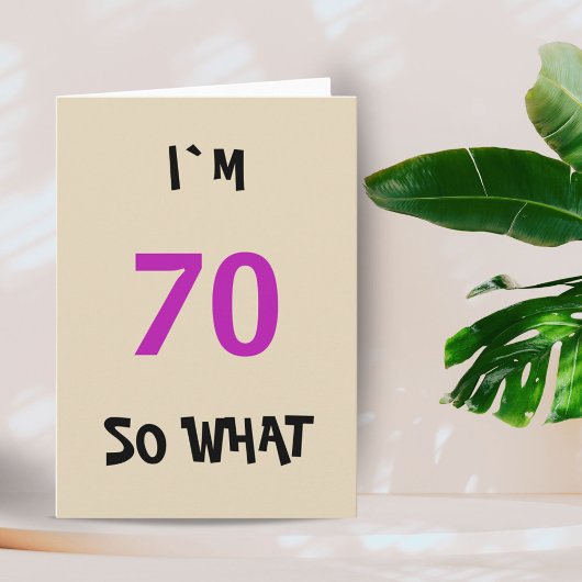 彼女の70歳の誕生日におすすめのユーモアカード カード