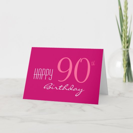 彼女の90誕生日 カード (正面)