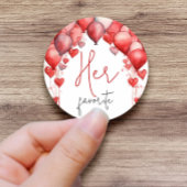 彼女の、お気に入りのスナック ブライダルシャワーのお土産 ラウンドシール