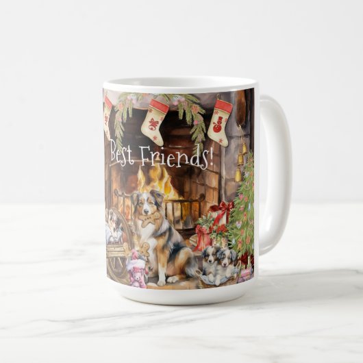 彼女の「友達」と最高のの小さな女性のカーボーイ コーヒーマグカップ (正面右)