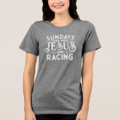 彼女の「日曜日はイエスとレースの日」 トライブレンドTシャツ (正面)