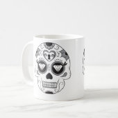 「彼女の」砂糖のスカルのマグ コーヒーマグカップ (正面左)