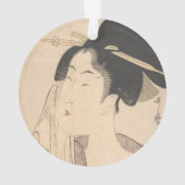 彼女のBathの後でリラックスしている女性 オーナメント (裏面)