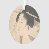 彼女のBathの後でリラックスしている女性 オーナメント (正面)