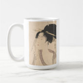 彼女のBathの後でリラックスしている女性 コーヒーマグカップ (左)
