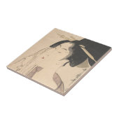 彼女のBathの後でリラックスしている女性 タイル (側面)