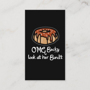 彼女のBundtのパン屋OMG Beckyの一見のためのベーキングのギフト 名刺