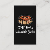 彼女のBundtのパン屋OMG Beckyの一見のためのベーキングのギフト 名刺 (正面)
