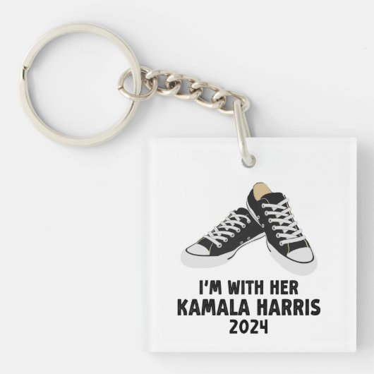 彼女のKamala Harris Support Kamala Harrisと一緒にいる キーホルダー (正面)