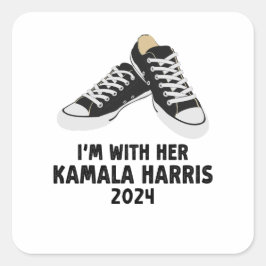 彼女のKamala Harris Support Kamala Harrisと一緒にいる スクエアシール