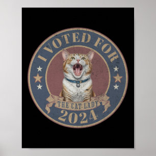 彼女のKamala Harris The Cat Lady Eに投票おもしろいした ポスター