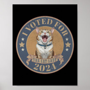 彼女のKamala Harris The Cat Lady Eに投票おもしろいした ポスター
