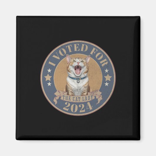 彼女のKamala Harris The Cat Lady Eに投票おもしろいした マグネット (正面)