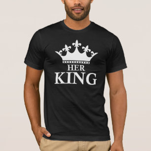 彼女のT-shirt His Queen Couples王のティー Tシャツ