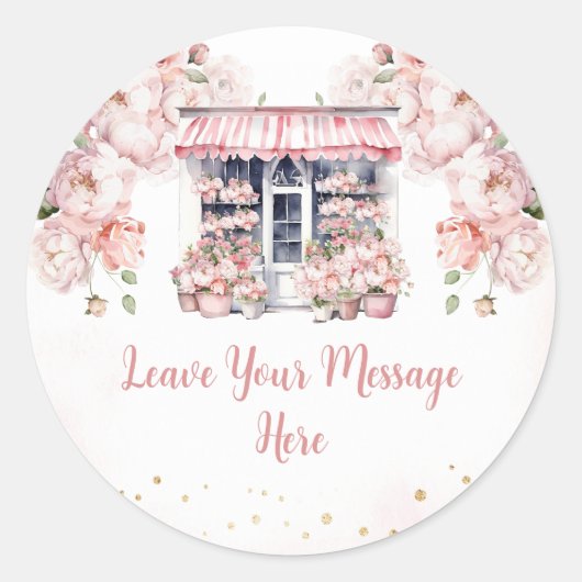 彼女はあなたのメッセージを市場ブライダルシャワーから外れている ラウンドシール (正面)