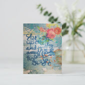 彼女はいつの日も言い訳のコラージュを起こした ポストカード (スタンド正面)