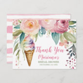 『彼女はうっかりと』ブライダルシャワーのお礼のカード サンキューカード (正面/裏面)