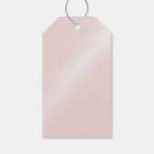 彼女はおしゃれなグリッター ピンクの蝶結び ウェディングスタイルで結婚する ギフトタグ (裏面)