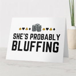 彼女はおそらくブラフィング – カジノトランプのポーカーブラフギフト カード
