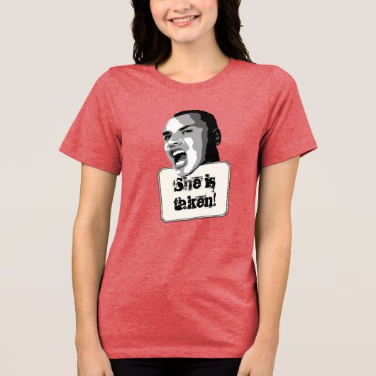 彼女はおもしろい文字 トライブレンドTシャツ (正面)