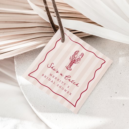 彼女はお宝 | 海岸のカニ  ブライダルシャワーのお土産 フェイバータグ