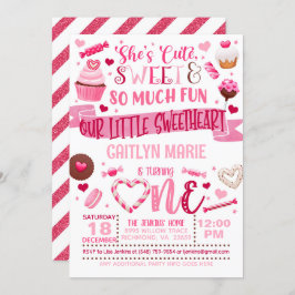 彼女はかわいい、彼女は甘くてとっても楽しいお誘い 招待状