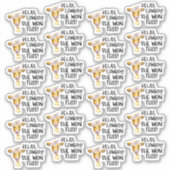 彼女はこのカウボーイリラックス可愛いカウプンビジネスを獲得した シール (正面)