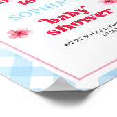 彼女はさくらんぼの上に、ようこそ赤ちゃんシャワー ポスター (角)