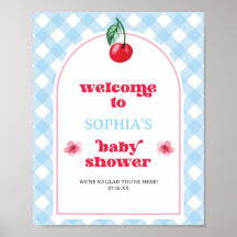 彼女はさくらんぼの上に、ようこそ赤ちゃんシャワー