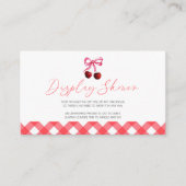 彼女はさくらんぼの上の赤ちゃんシャワー表示シャワー エンクロージャーカード (正面)