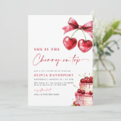 彼女はさくらんぼオントップブライダルシャワー 招待状 (スタンド正面)