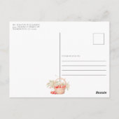 彼女はさくらんぼオントップベイビーシャワー招待状 ポストカード (裏面)