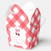 彼女はさくらんぼオントップボウさくらんぼベビーシャワー フェイバーボックス (オープン)