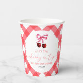 彼女はさくらんぼオントップボウさくらんぼベビーシャワー 紙コップ (裏面)