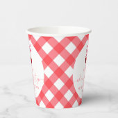 彼女はさくらんぼオントップボウさくらんぼベビーシャワー 紙コップ (左)