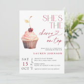 彼女はさくらんぼオントップモダンブライダル 招待状 (スタンド正面)