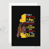 彼女はささやき返した、私は嵐だ、黒人の歴史よ 招待状 (正面/裏面)