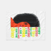 彼女はささやき返した 私は嵐 Black History Month フリースブランケット (正面(横))