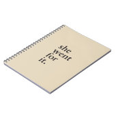 彼女はそれのために-女性のためのインスピレーション行きました ノートブック (左側)