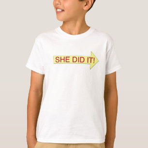 彼女はそれをしました(右矢印) Tシャツ