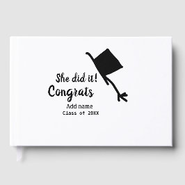 彼女はそれをやったおめでとう卒業を追加の学生名ye ゲストブック