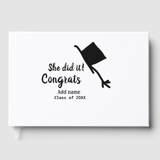 彼女はそれをやったおめでとう卒業を追加の学生名ye ゲストブック (正面)