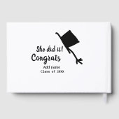 彼女はそれをやったおめでとう卒業を追加の学生名ye ゲストブック (裏面)