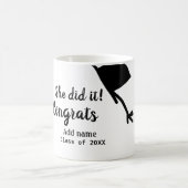彼女はそれをやったおめでとう卒業を追加の学生名ye コーヒーマグカップ (中央)