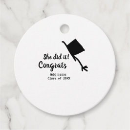 彼女はそれをやったおめでとう卒業を追加の学生名ye フェイバータグ